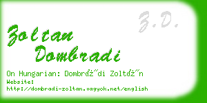 zoltan dombradi business card